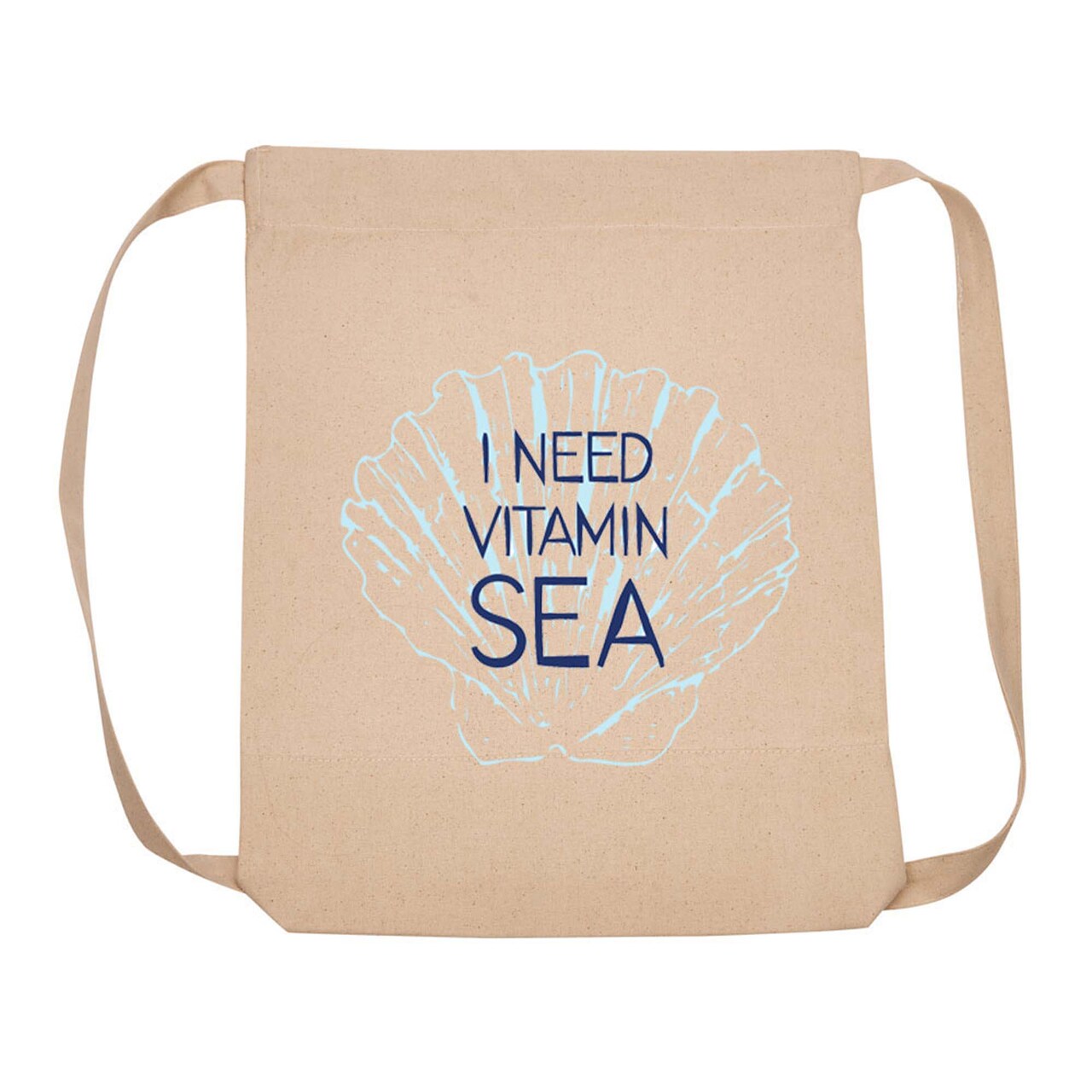 Contemporary Home Living 18" Beige Backpack with Adjustable Strap and Statement Design